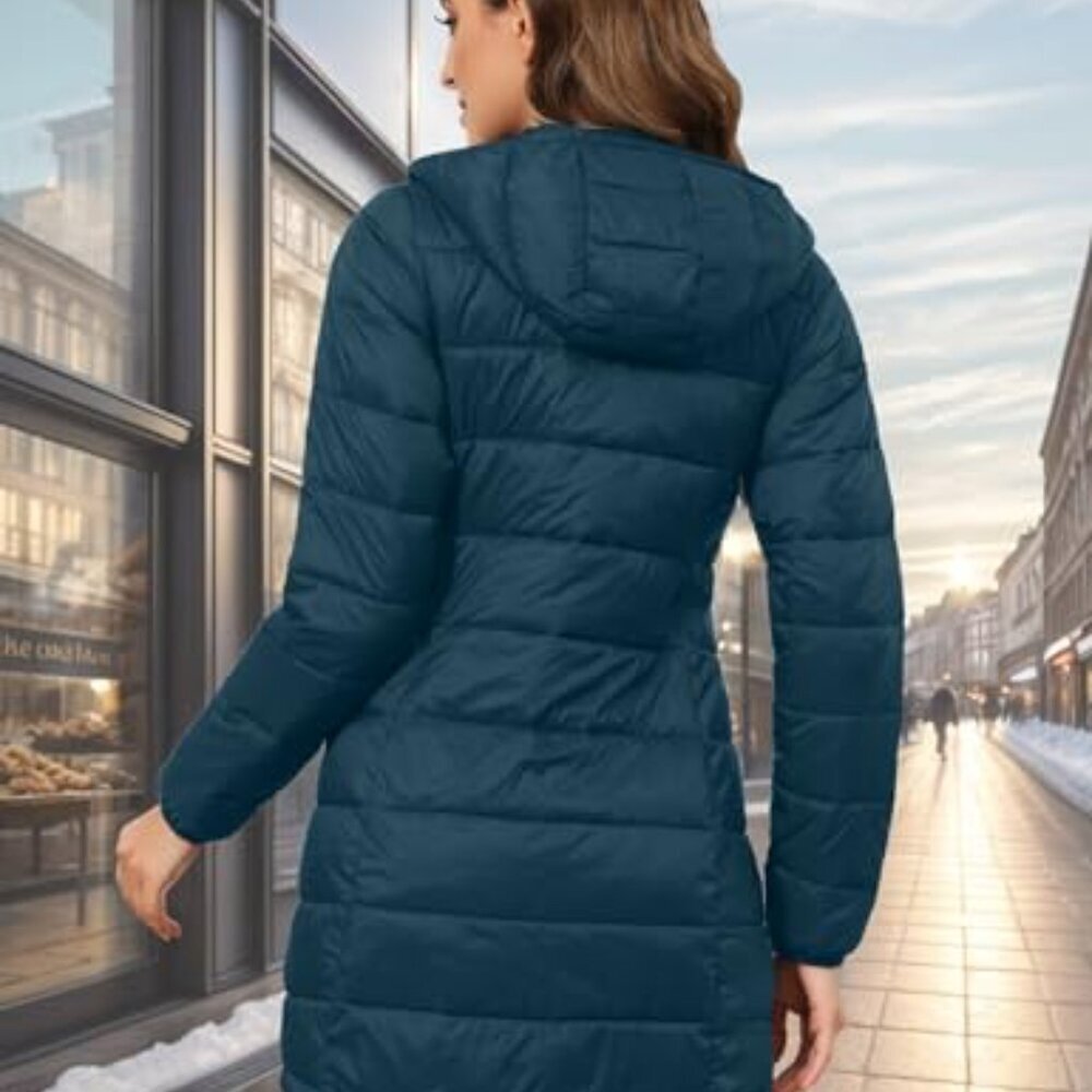 Plus Size Packable Puffer Jacket Lightweight Hood… - image 4